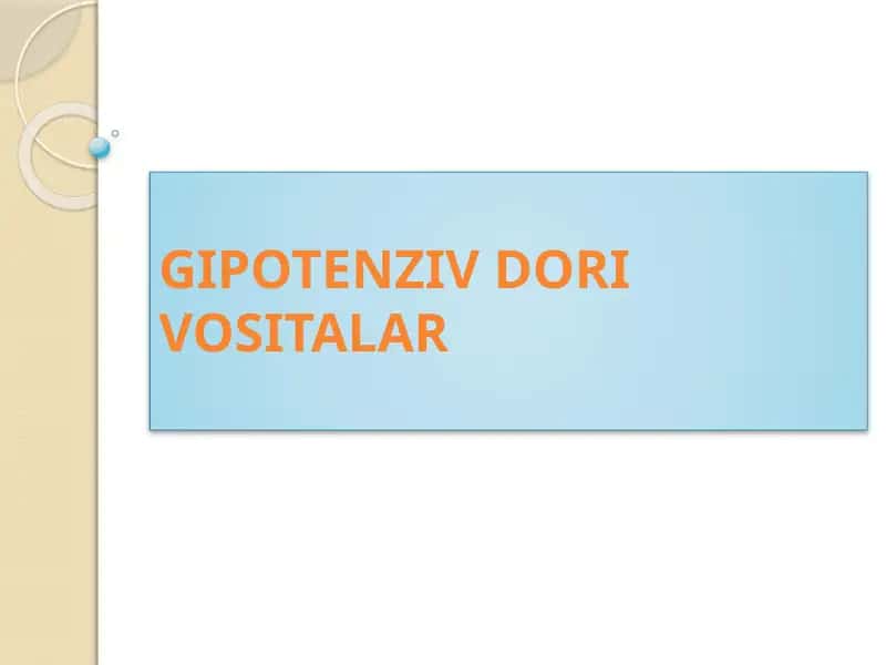 GIPOTENZIVDORIVOSITALAR 1