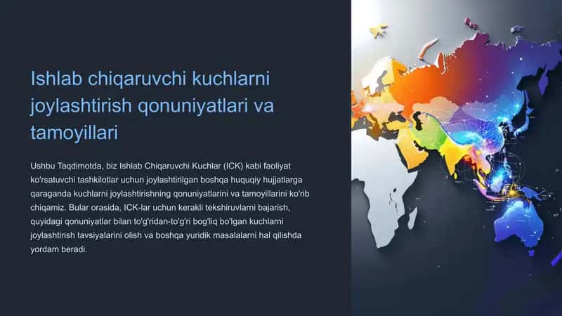 Ishlab chiqaruvchi kuchlarni joylashtirish qonuniyatlari va tamoyillari 1
