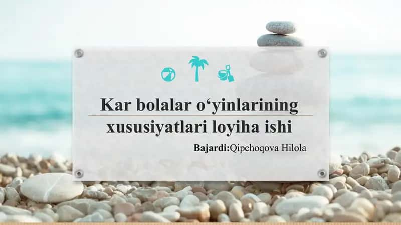 Kar bolalar oʻyinlarining xususiyatlari loyiha ishi 1