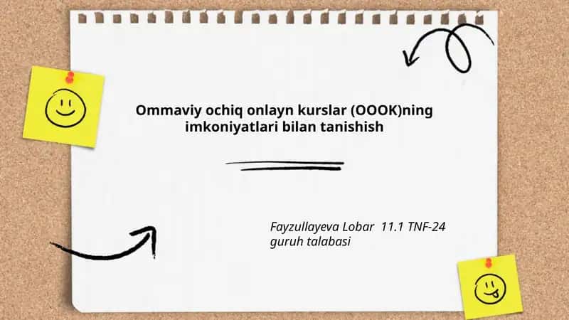 Ommaviy ochiq onlayn kurslar (MOOK) 1