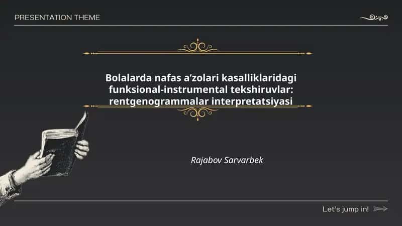 Bolalarda nafas aʼzolari kasalliklaridagi funksional-instrumental tekshiruvlar: rentgenogrammalar interpretatsiyasi 1