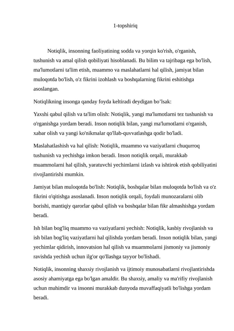 Notiqlik 1