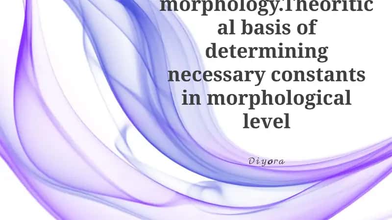 Morfologiya turlari: Infleksiyaviy va Derivativ 1