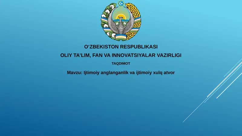 Ijtimoiyanglanganlikvaijtimoiyxulqatvor 1