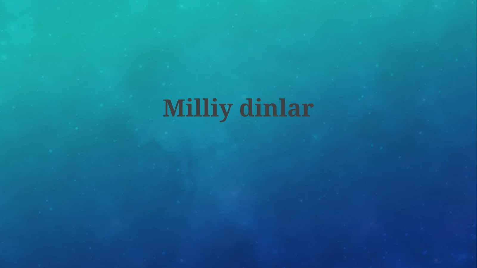 Milliydinlar 1