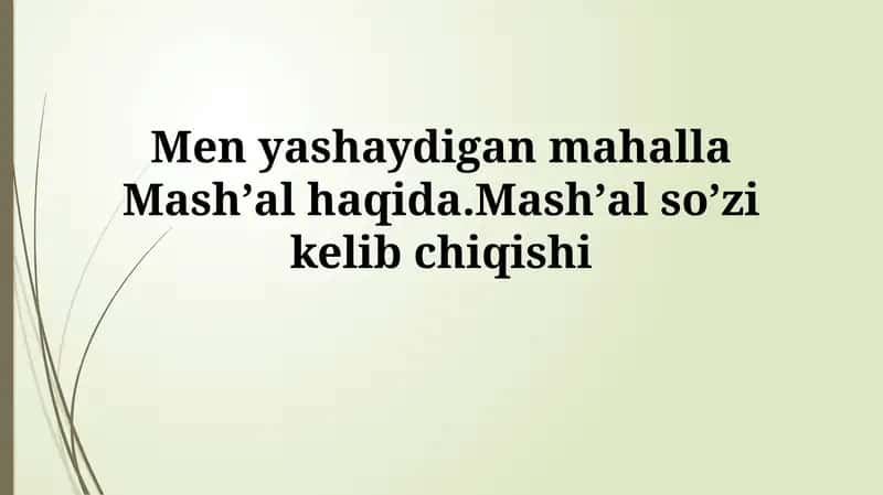Mash'al mahallasi 1