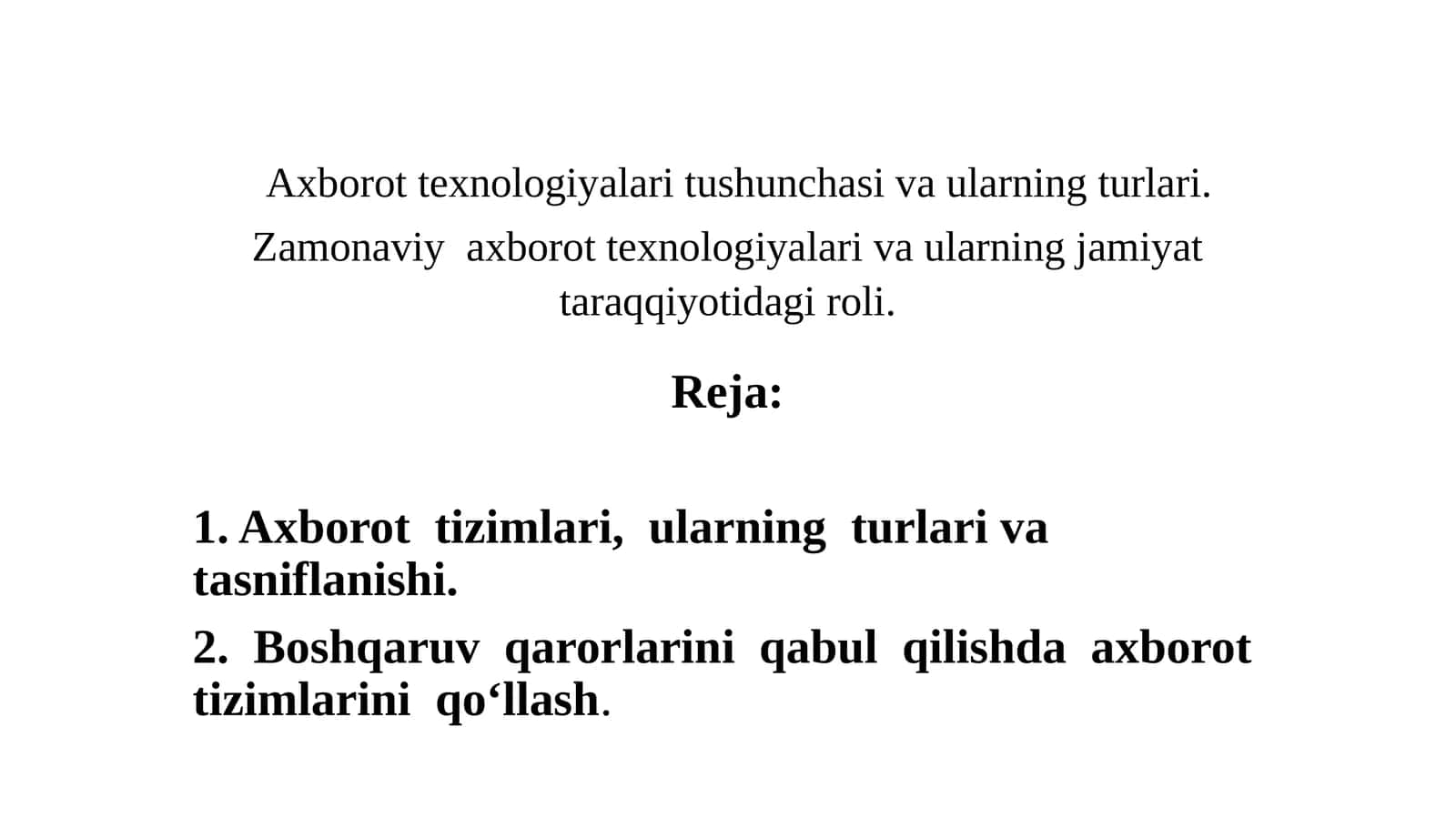 Axborottexnologiyalari va ularning turlari 1