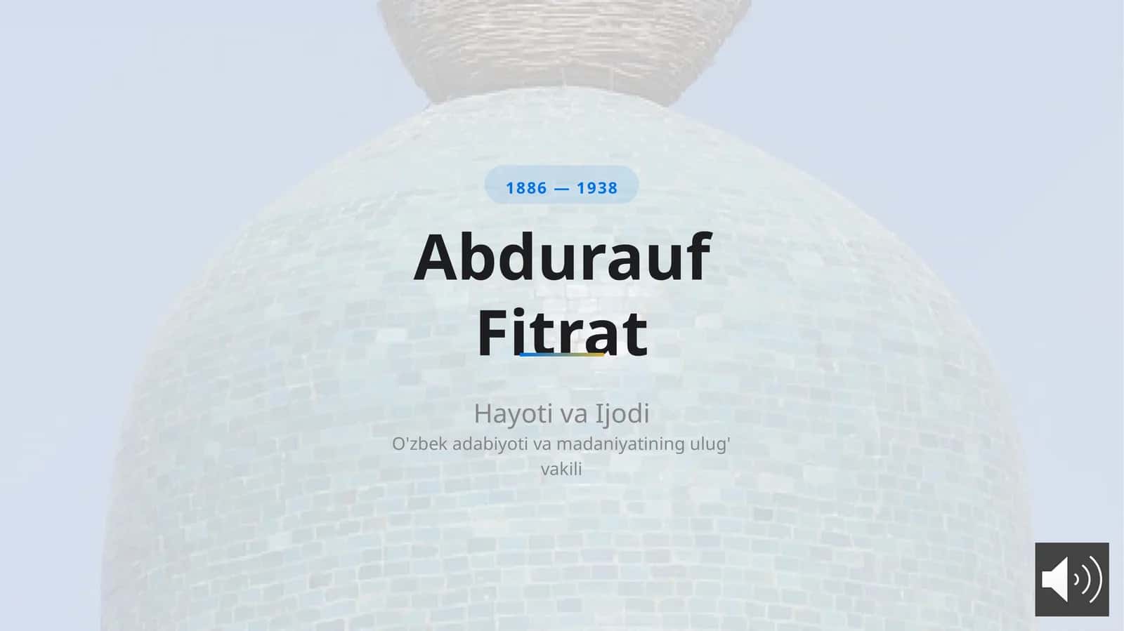 Abdurauf Fitrat Hayoti va Ijodi 1