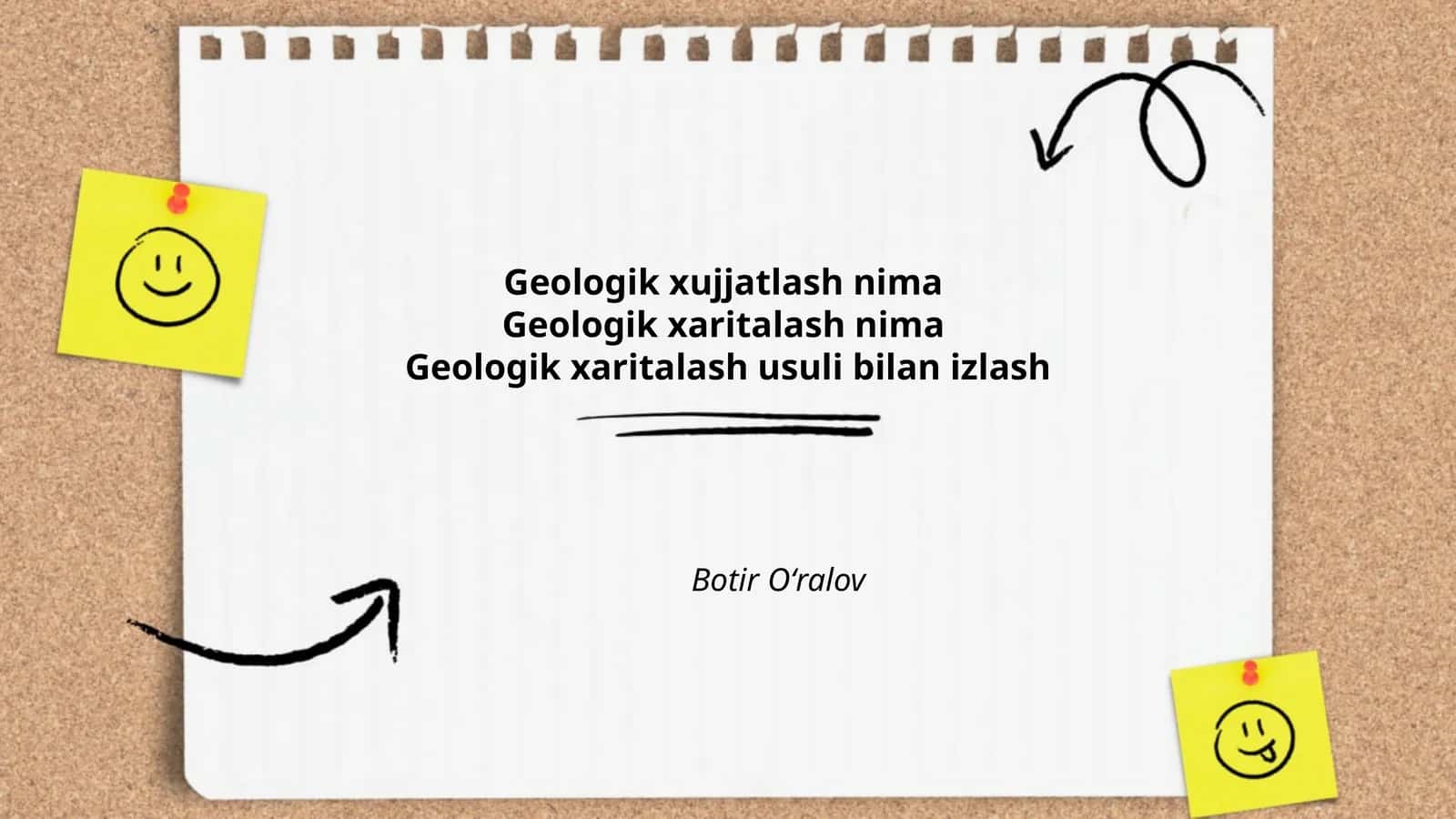 Geologik hujjatlashtirish va xaritalash 1