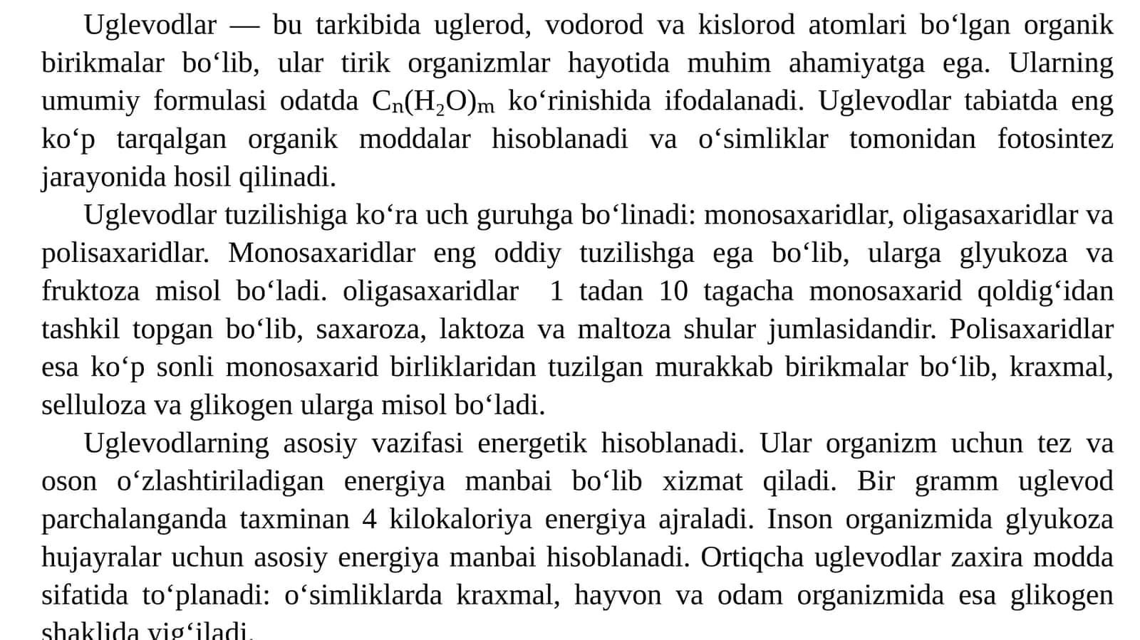 Uglevodlar 1