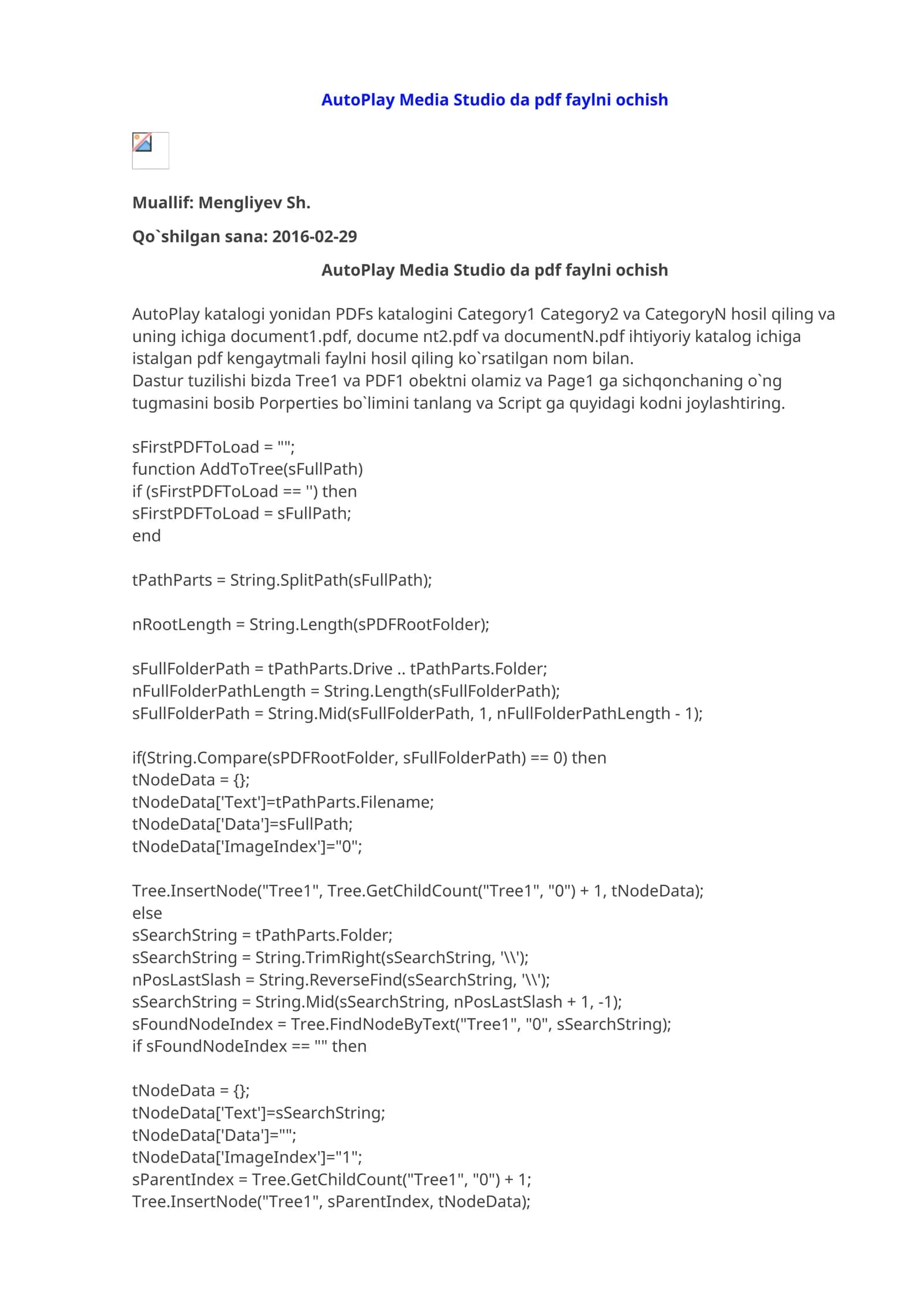 AutoPlay Media Studio da pdf faylni ochish 1