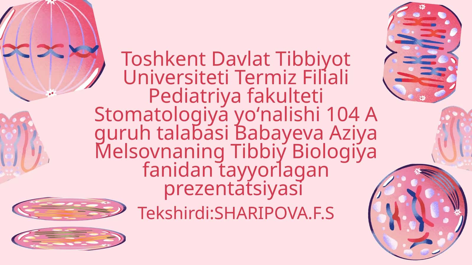 Odam genetikasi usullari: sitogenetik, biokimyoviy 1