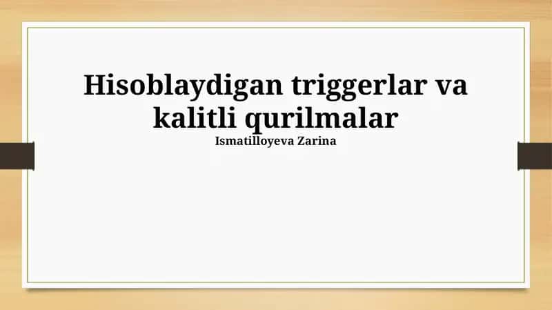 Kalitlash qurilmalari turlari va xususiyatlari 1