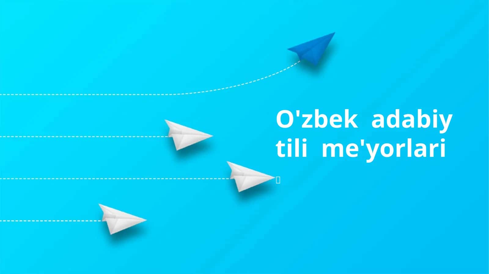 O'zbek adabiy tili me'yorlari 1