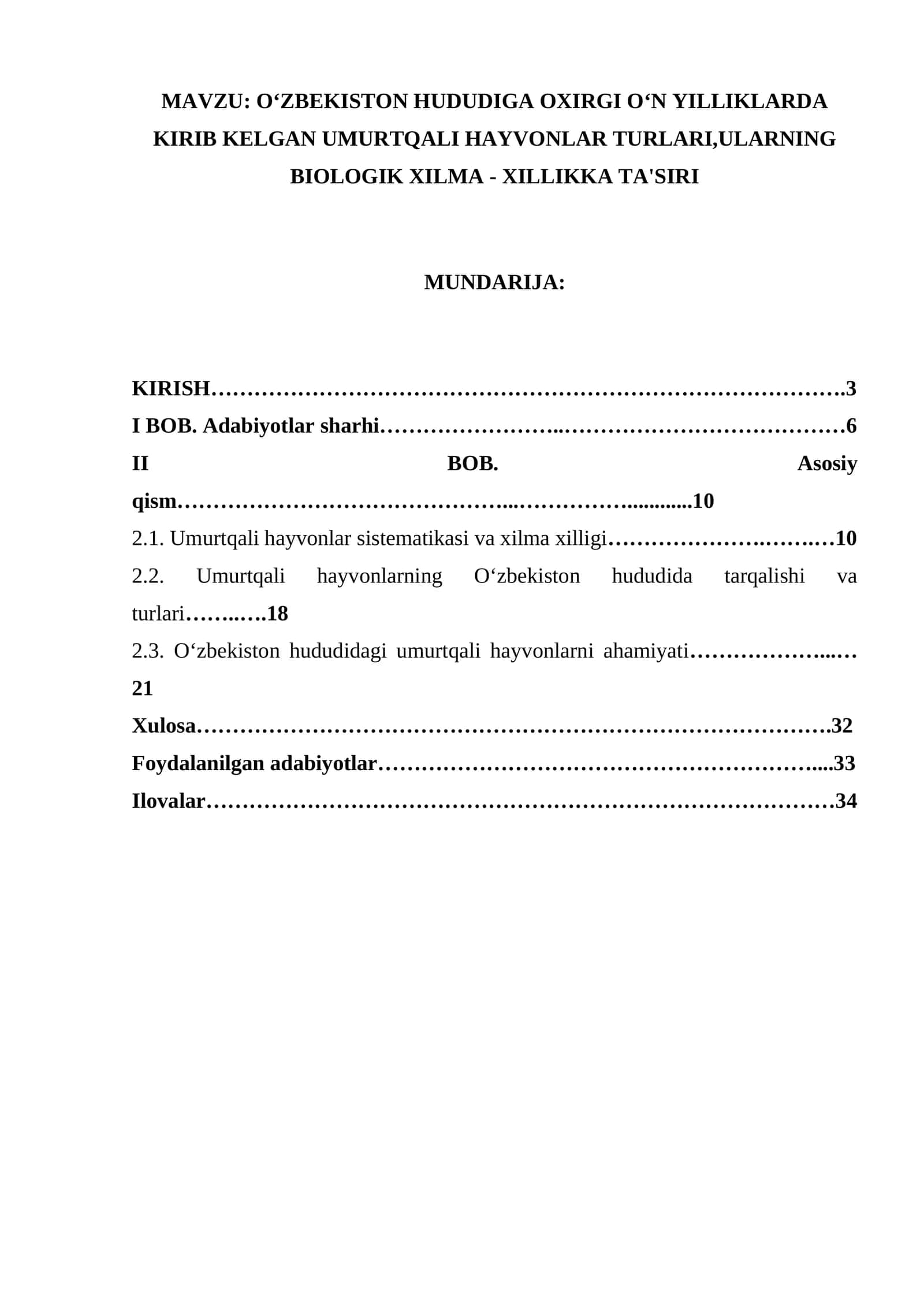Umurtqali Hayvonlarning Xilma-Xilligi va Tarixi 1