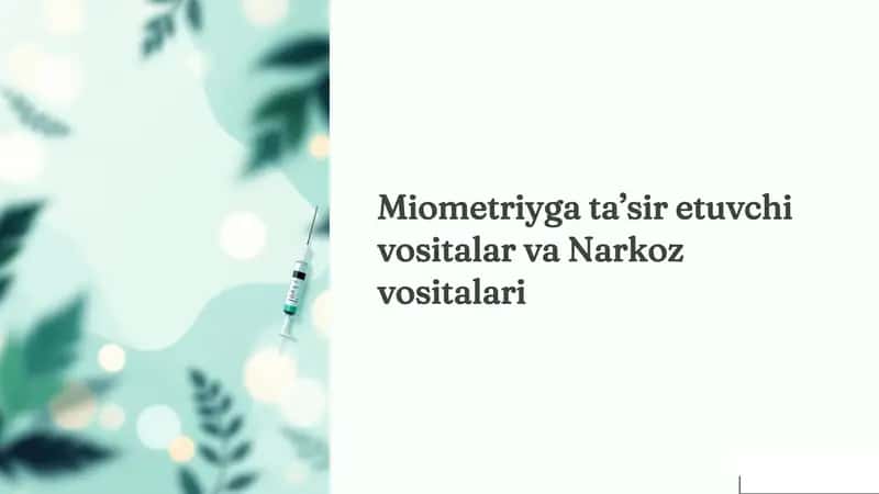 Farmakologiya ppt 1