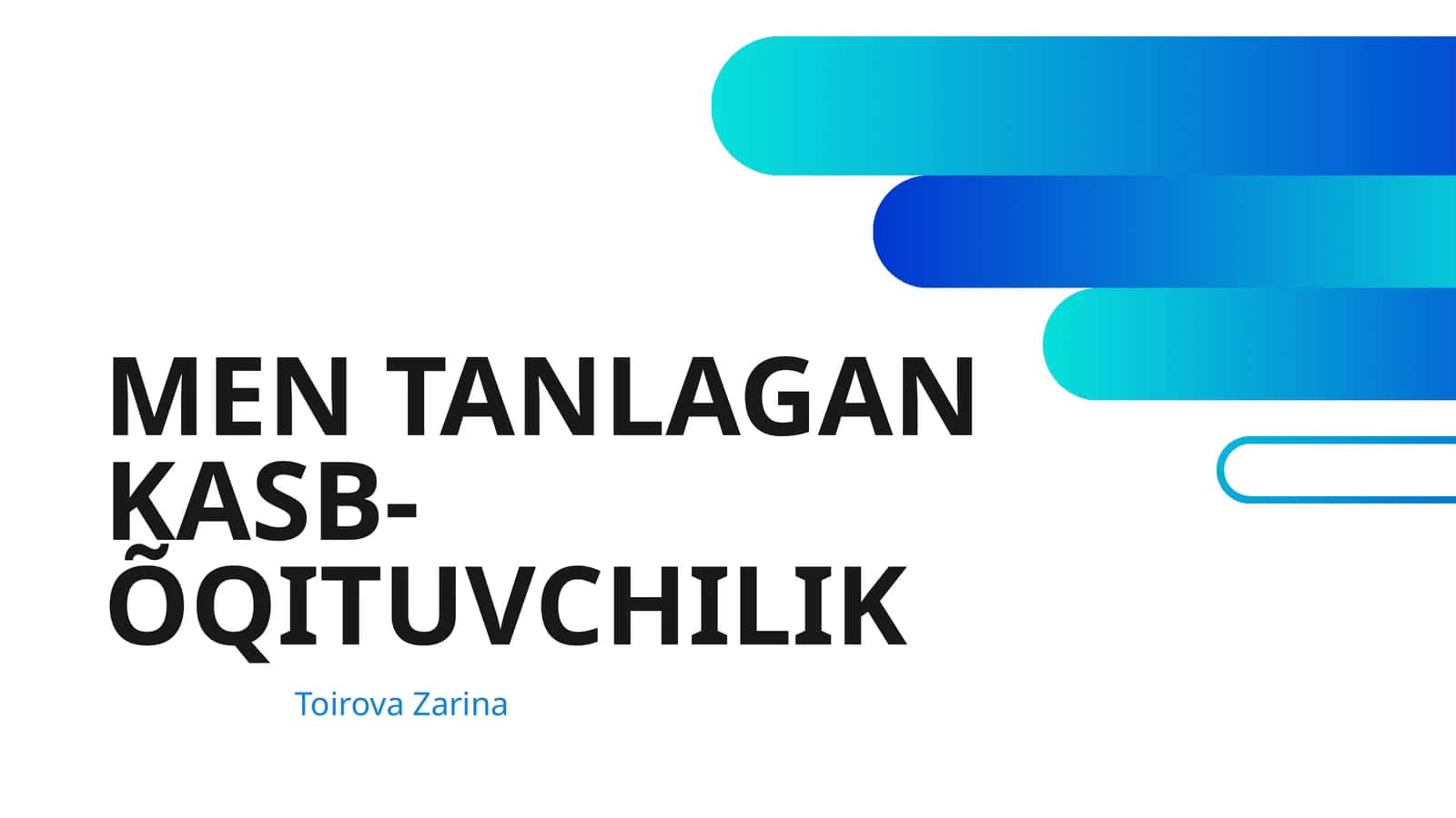 MEN TANLAGAN KASB-ÕQITUVCHILIK 1