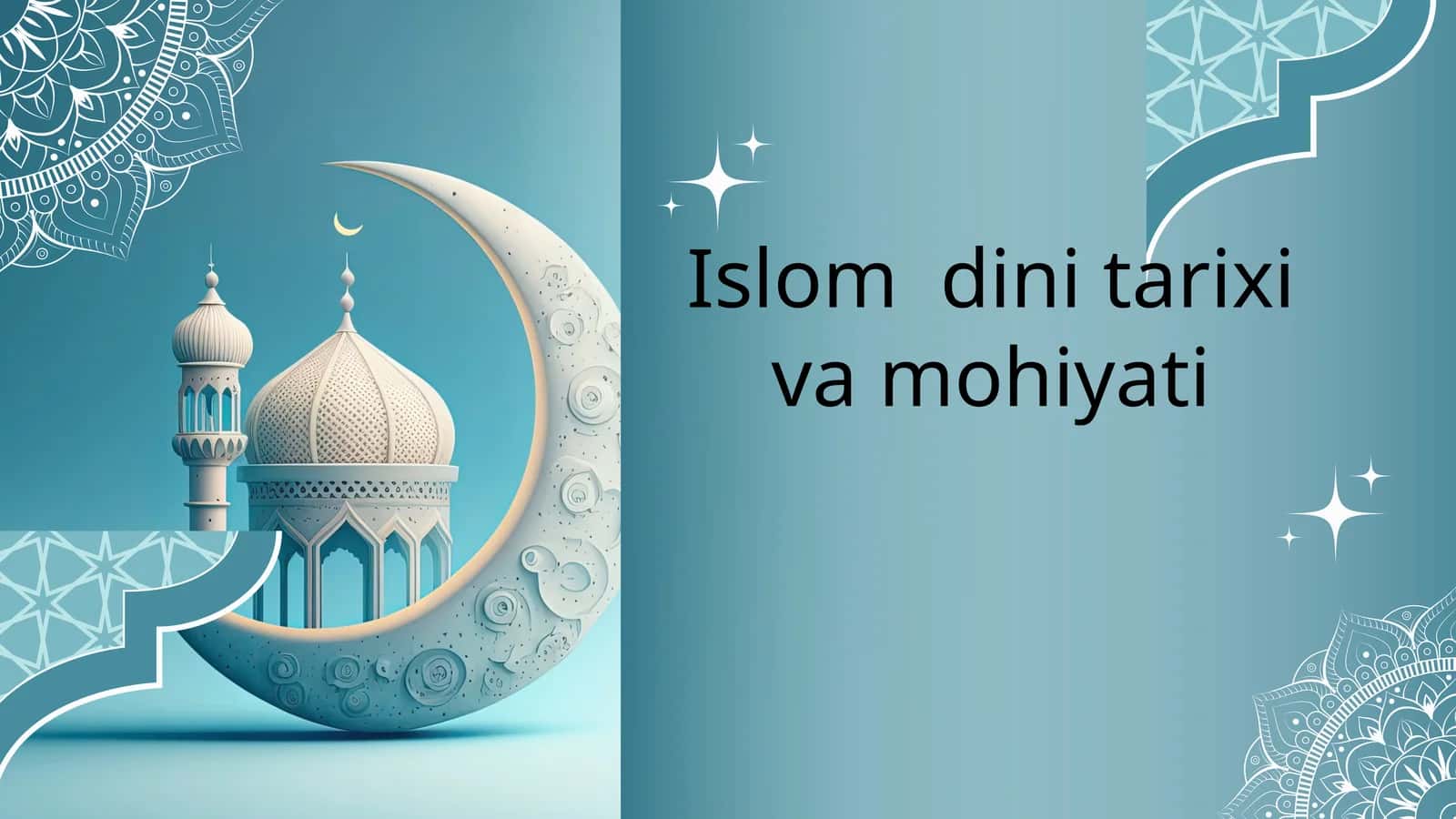 Islom dini haqida slayd 1