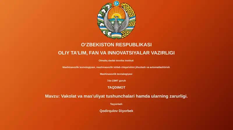 Mashinasozlik texnalogiyasi 7ds-23MT guruh 1