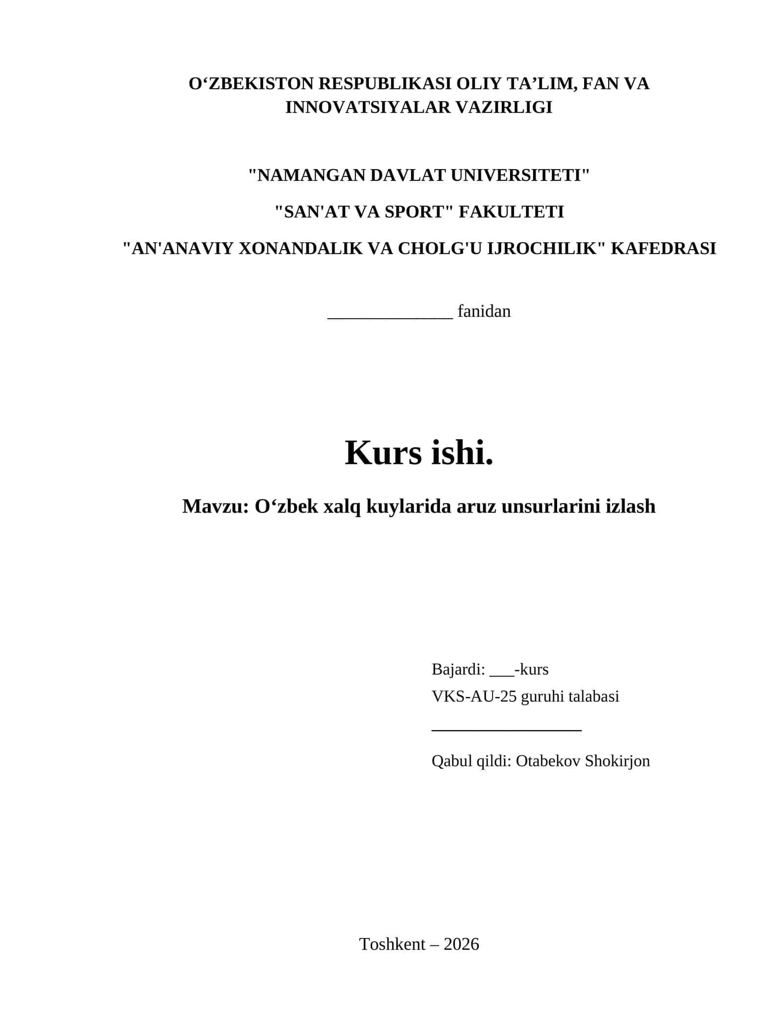 O‘zbek xalq kuylarida aruz unsurlarini izlash 1