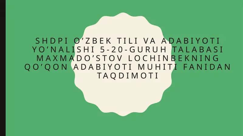 muhyiash’orining badiiy-estetik tahlili 1