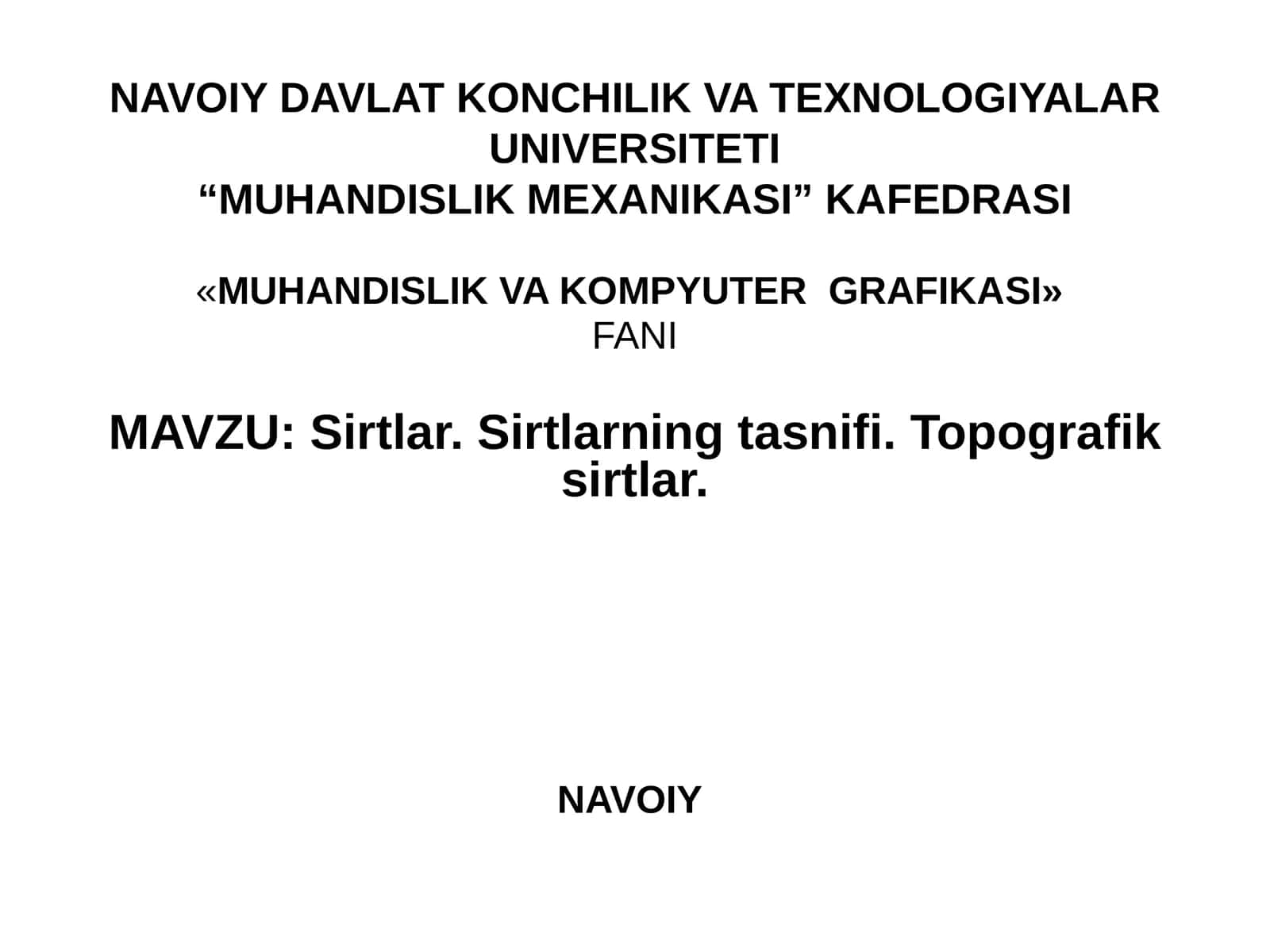 MUHANDISLIKVA KOMPYUTERGRAFIKASI 1