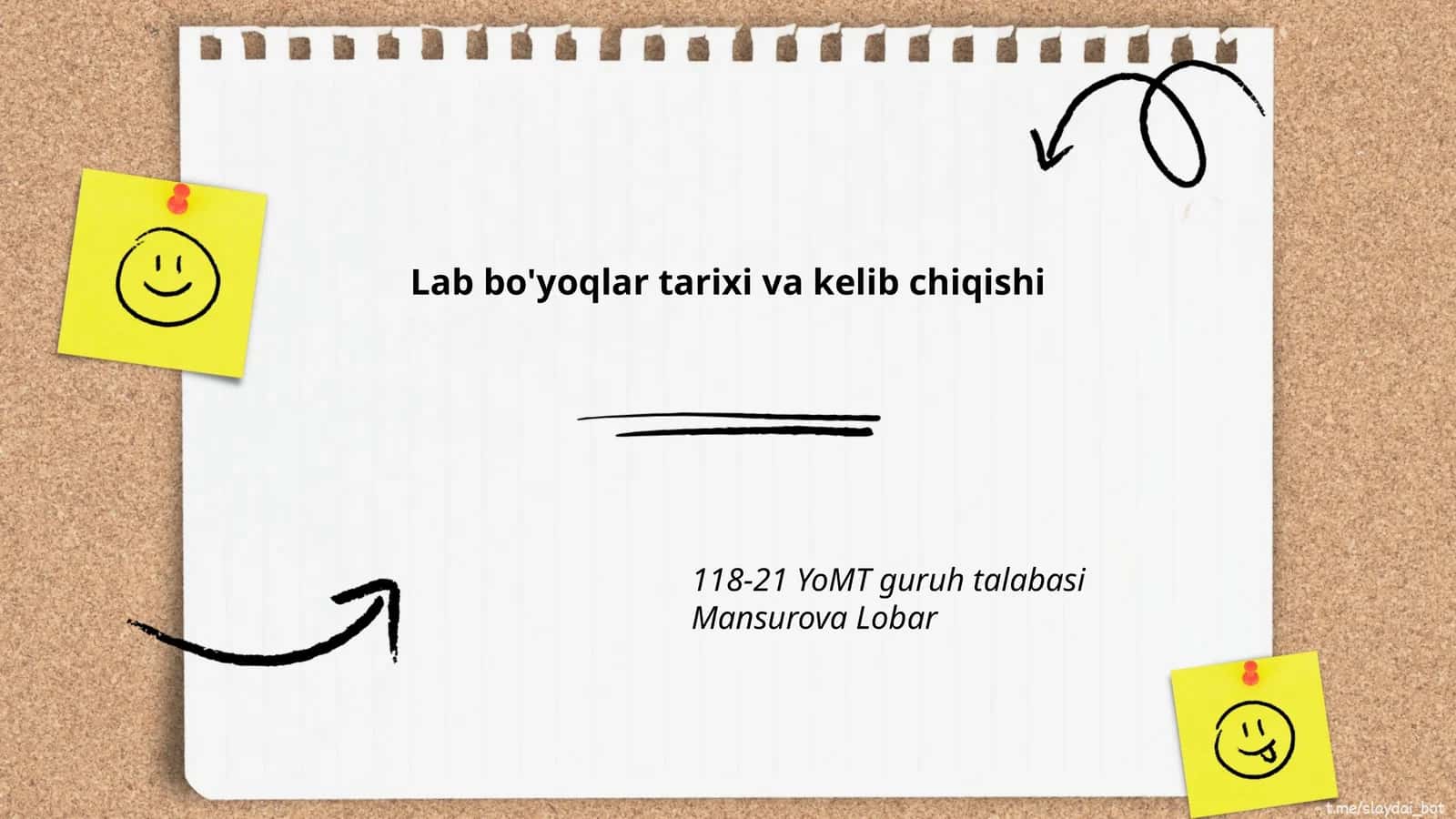 Bo'yoqlar tarixi va kelib chiqishi 1