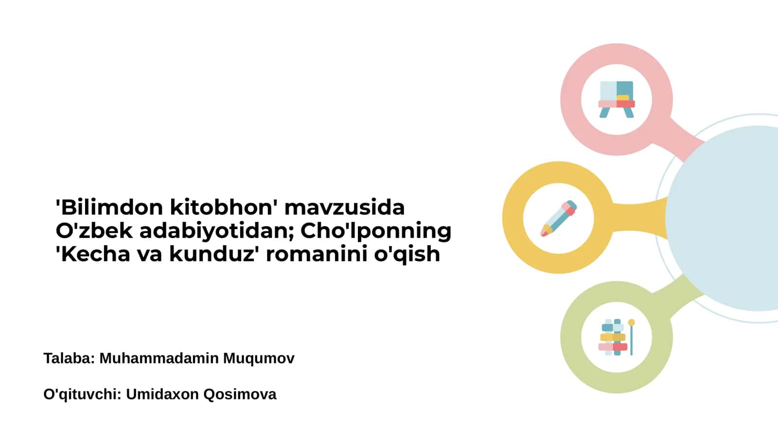 Cho'lponning 'Kecha va kunduz' romanini o'qish 1