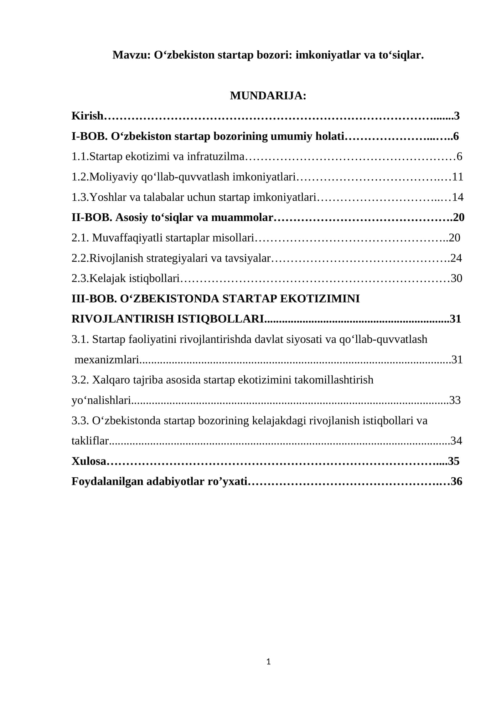 O‘zbekiston startap bozori: imkoniyatlar va to‘siqlar 1