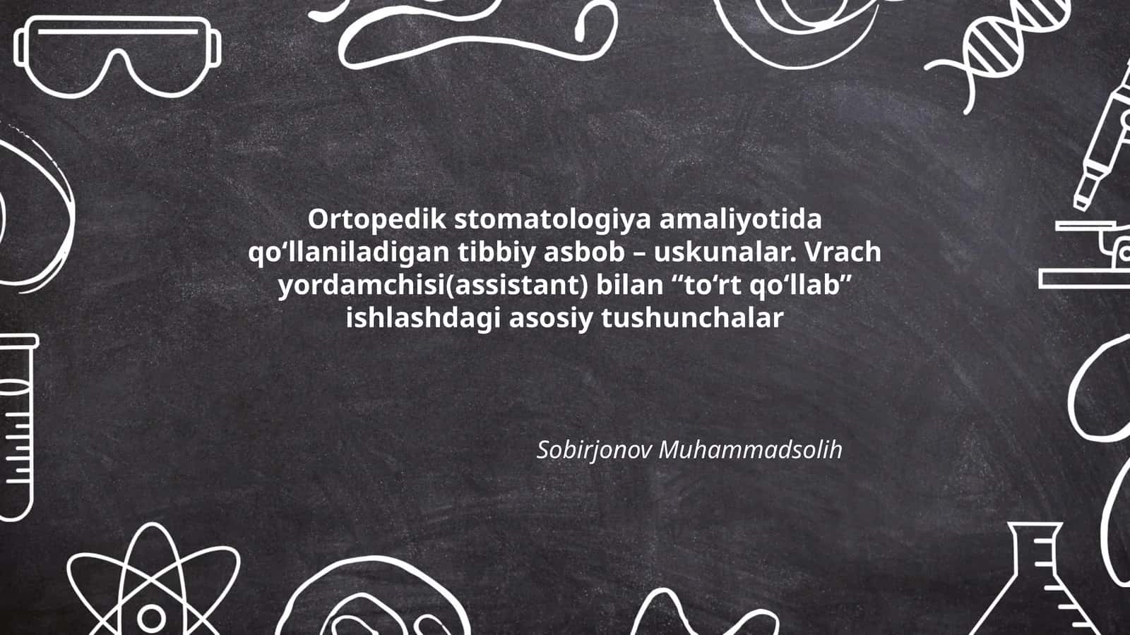 Qo‘llaniladigan tibbiy asbob – uskunalar 1