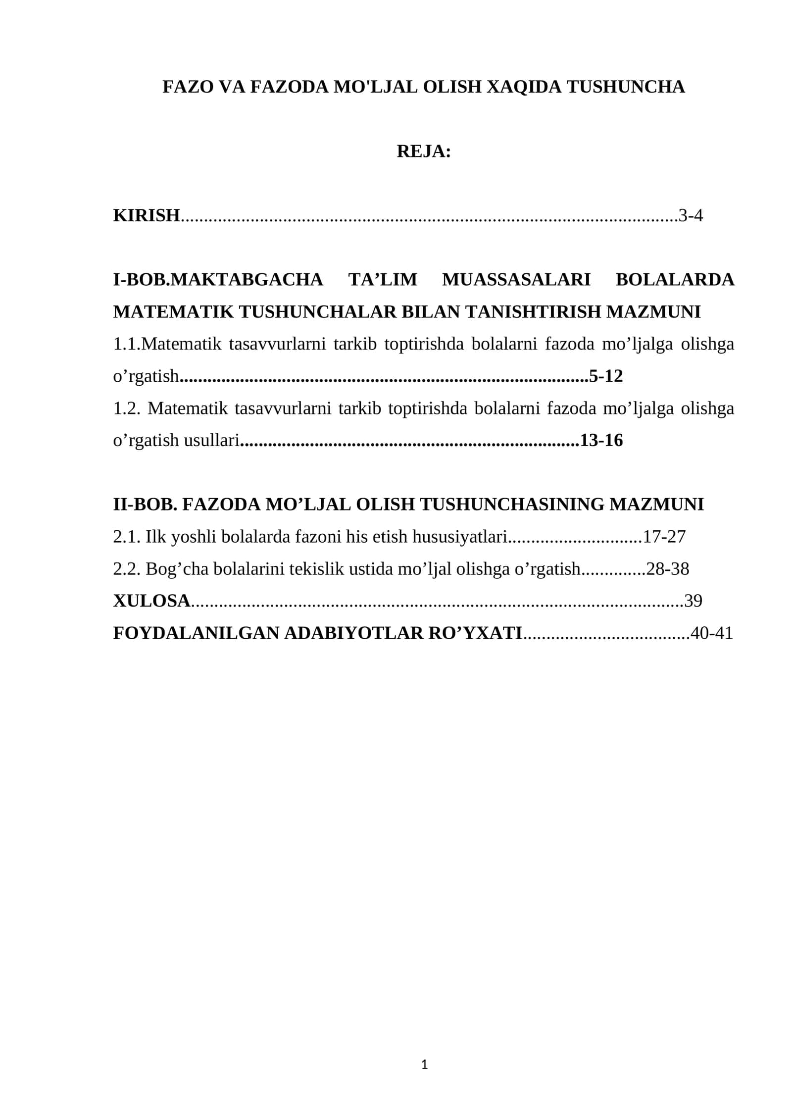 FAZO VA FAZODA MO'LJAL OLISH XAQIDA TUSHUNCHA 1