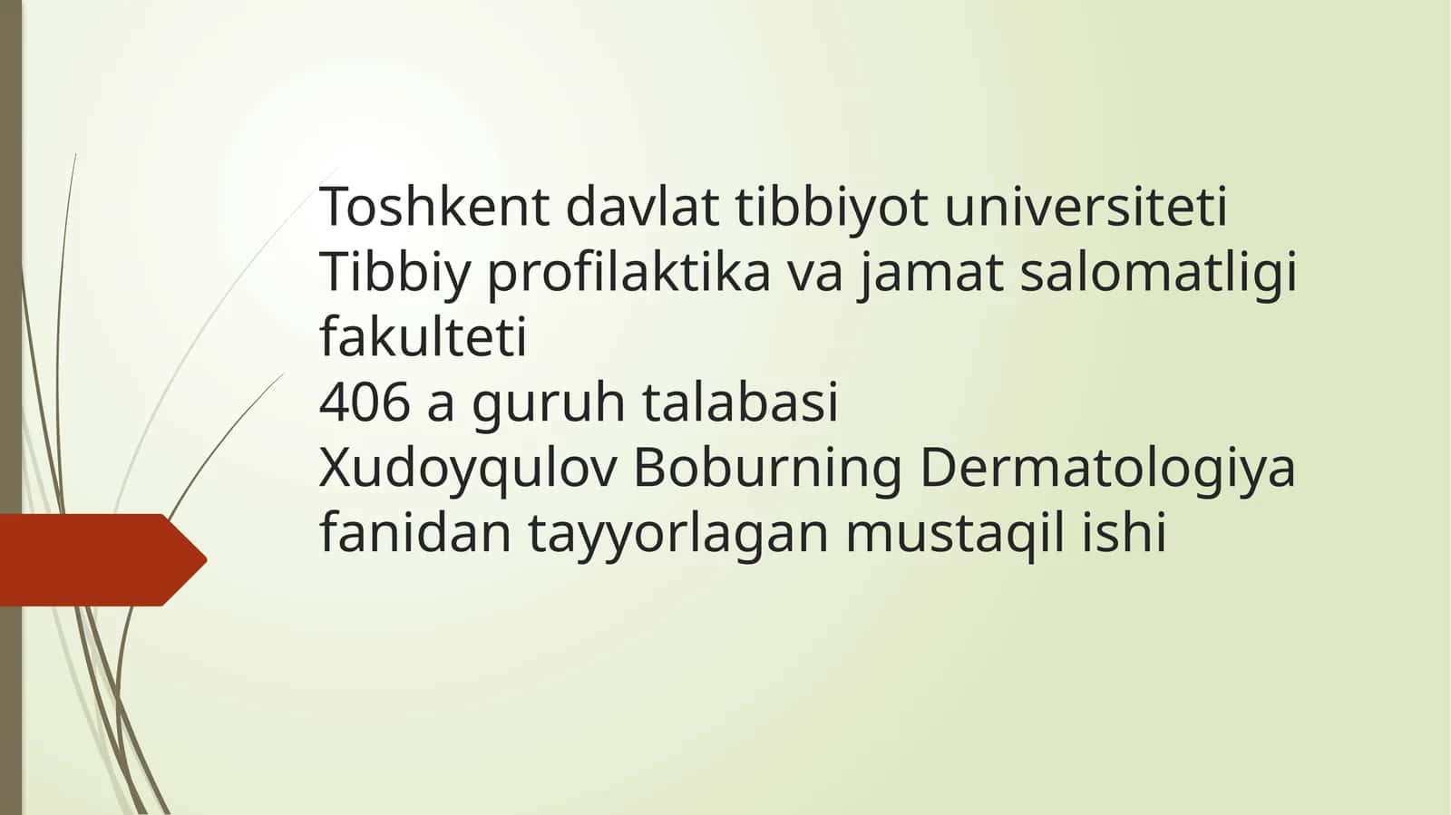 Zaxmning yomonsifatli kechishi haqida tushuncha. Patogenezi, klinik namoyon bo'lishining o'zigaxosligi 1