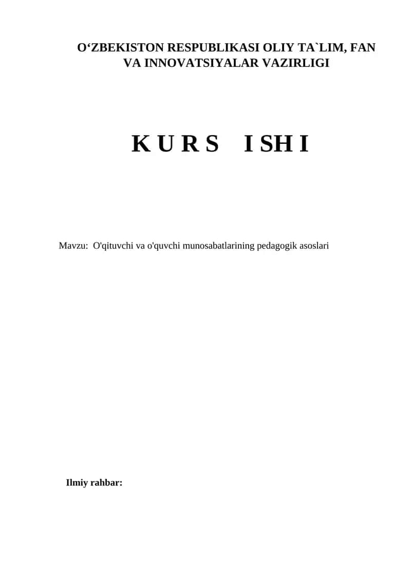 Kurs ishi 1
