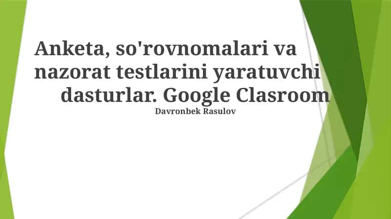 Google Classroom Yaratish Dasturi 1