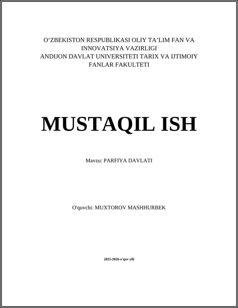PARFIYA DAVLATI 1