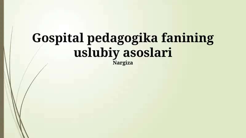 Kasalxona Pedagogikasi Samaradorligini Baholash Metodologiyasi 1
