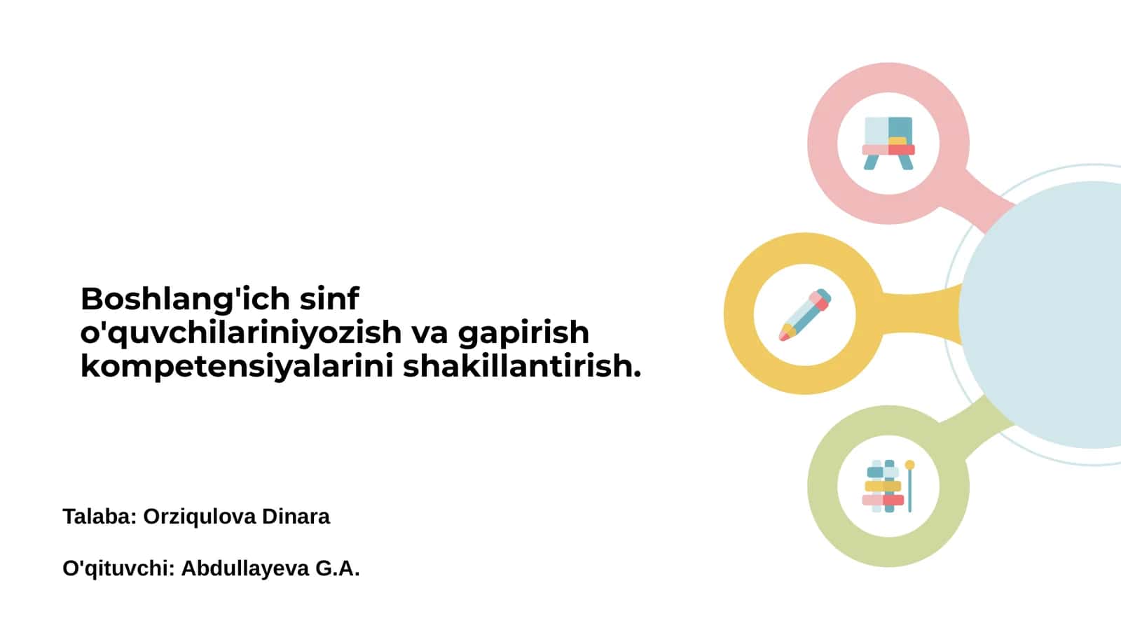 Boshlang'ich sinf o'quvchilari uchun yozish asoslari 1