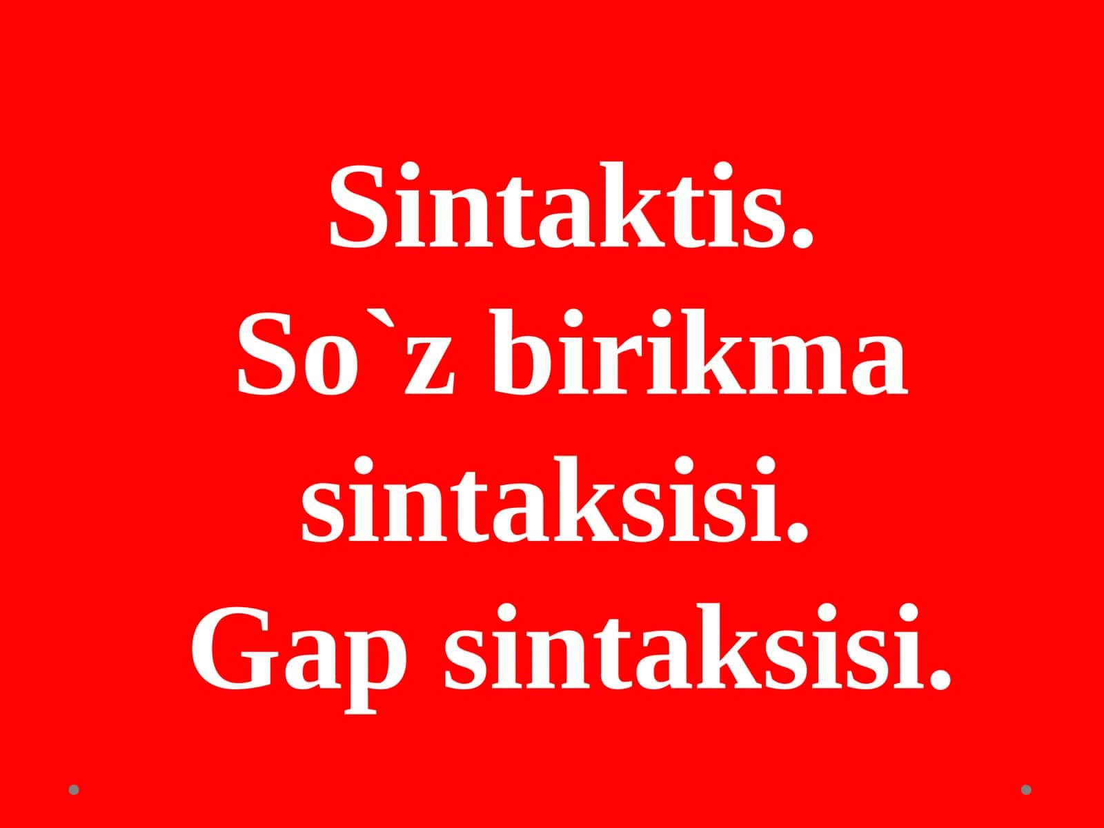 Sintaktika 1