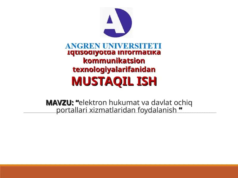 Elektron hukumat va davlat ochiq portallari xizmatlaridan foydalanish 1