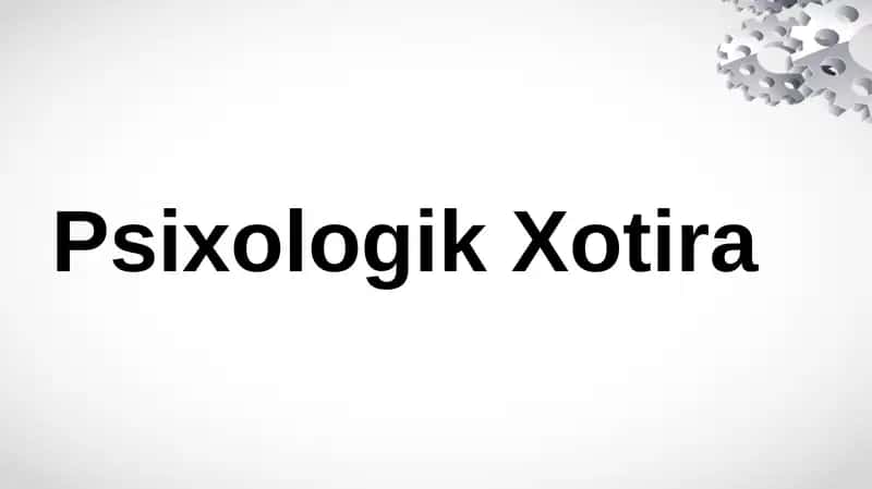 Psixologik Xotira 1