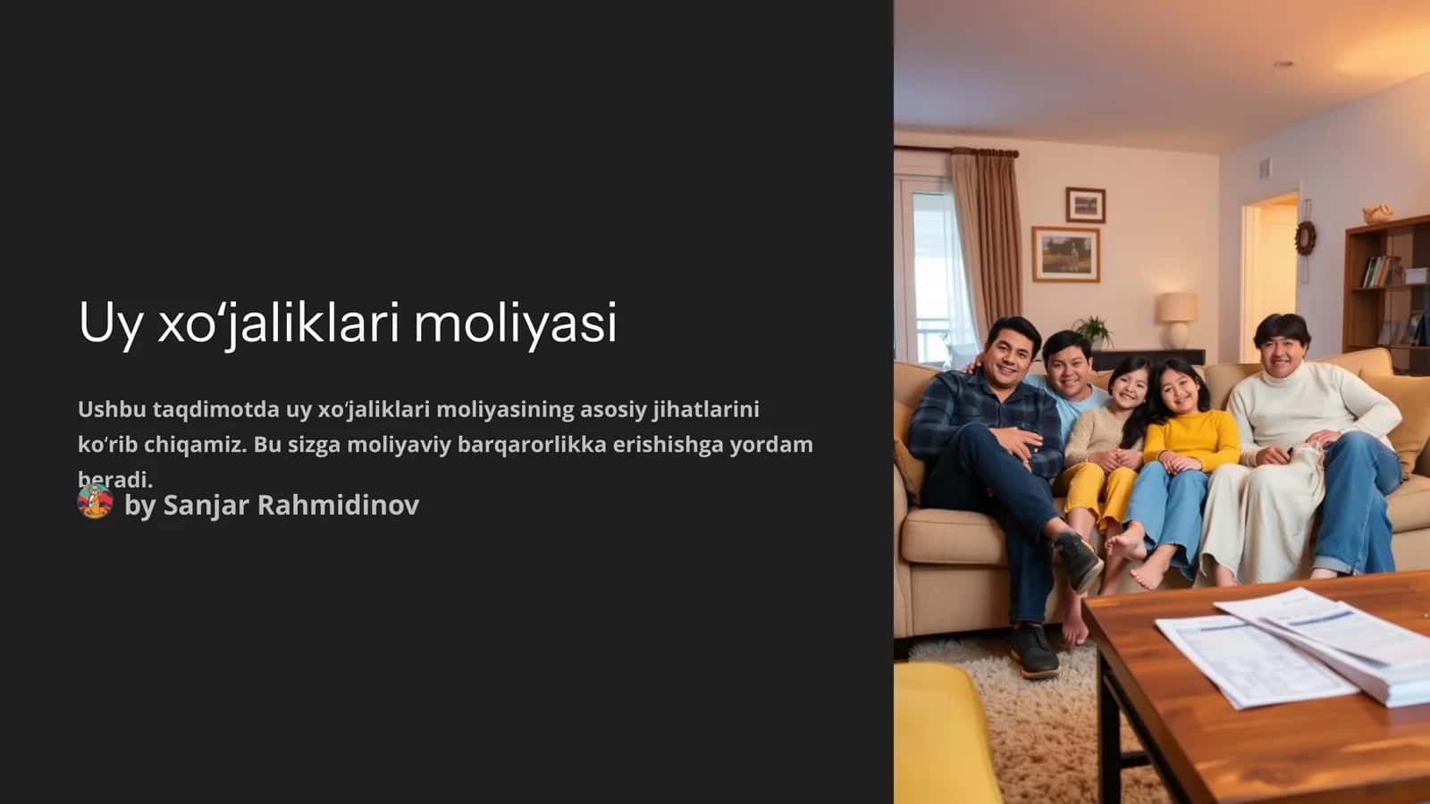 Uy xoʻjaliklari moliyasi 1