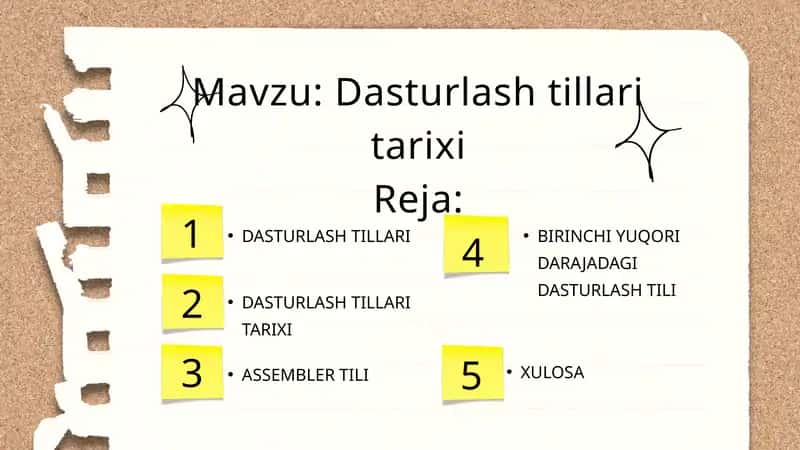 Dasturlash tillari tarixi 1
