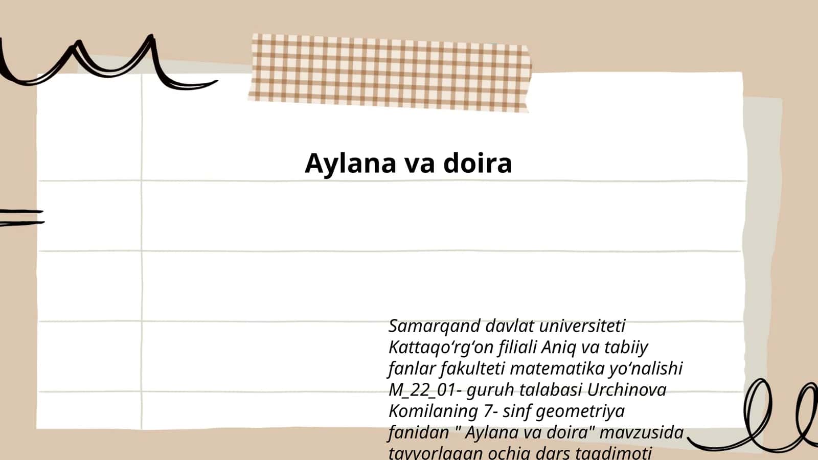 Aylana va doira 1