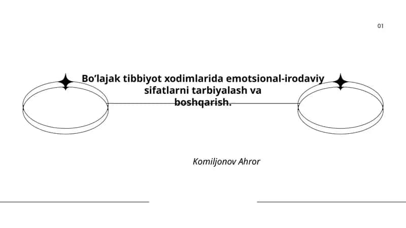 Bo’lajak tibbiyot xodimlarida emotsional-irodaviy sifatlarni tarbiyalash va boshqarish 1