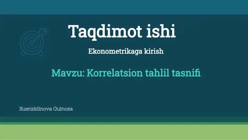Ekonometrikaga kirish 1