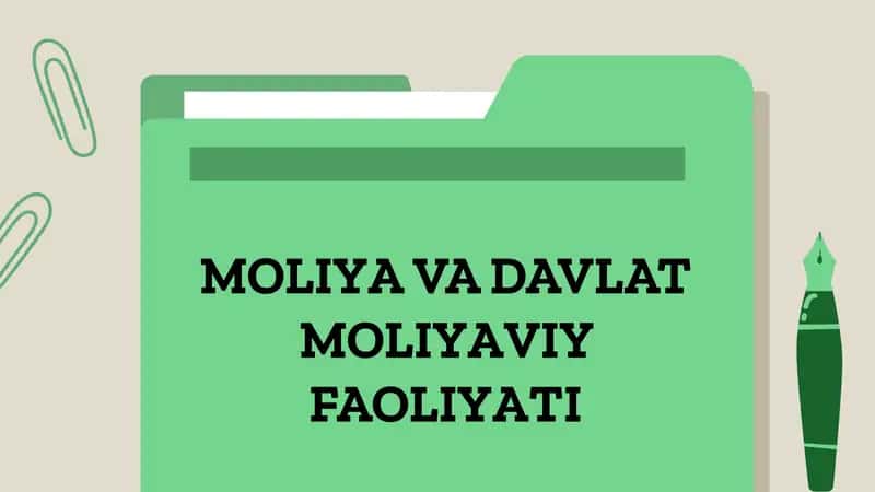 O‘zbekiston Moliya Tizimi 1