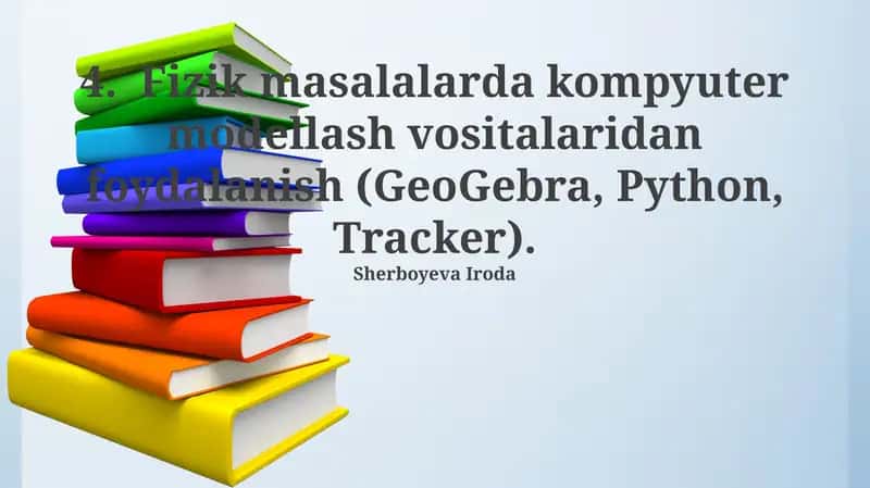 Fizik masalalarda kompyuter modellash vositalaridan foydalanish 1