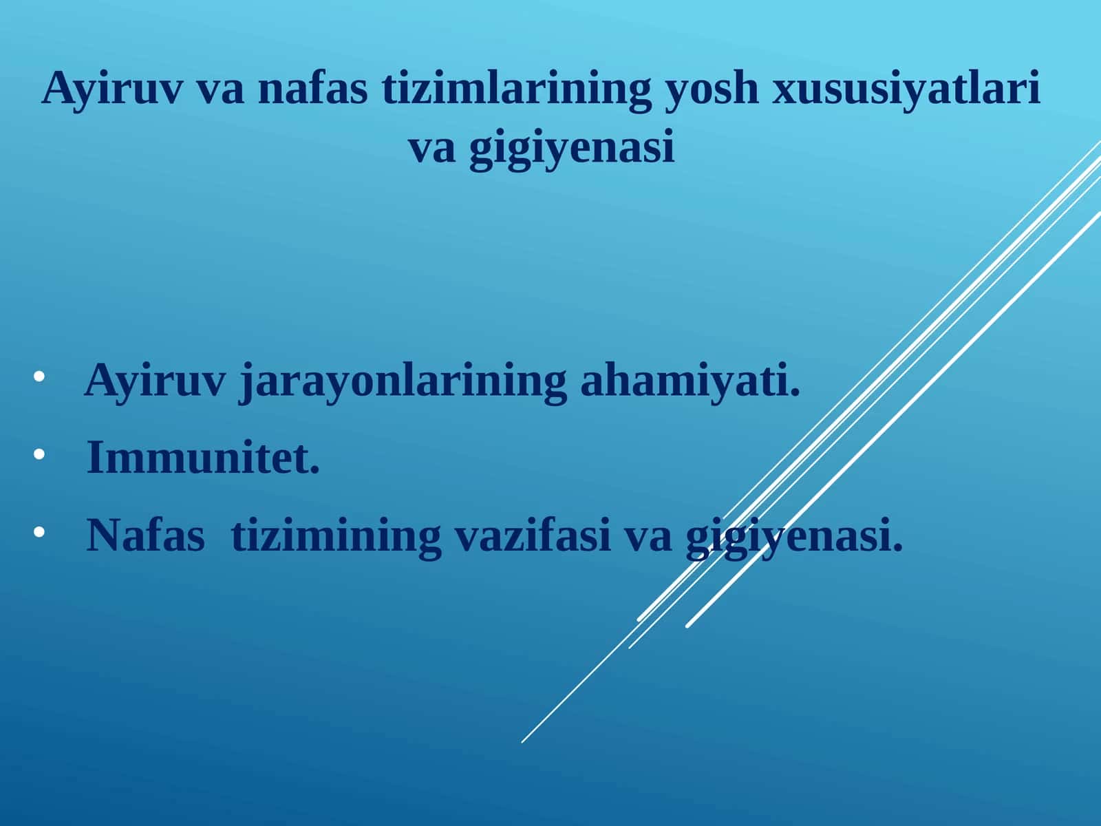 Nafastizimlarini Yoshxususiyatlari va Gigienasi 1