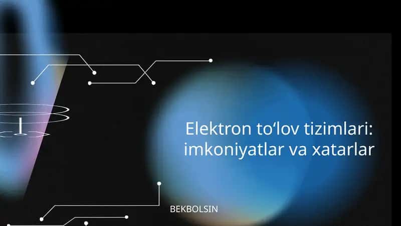 Elektron to‘lov tizimlari 1
