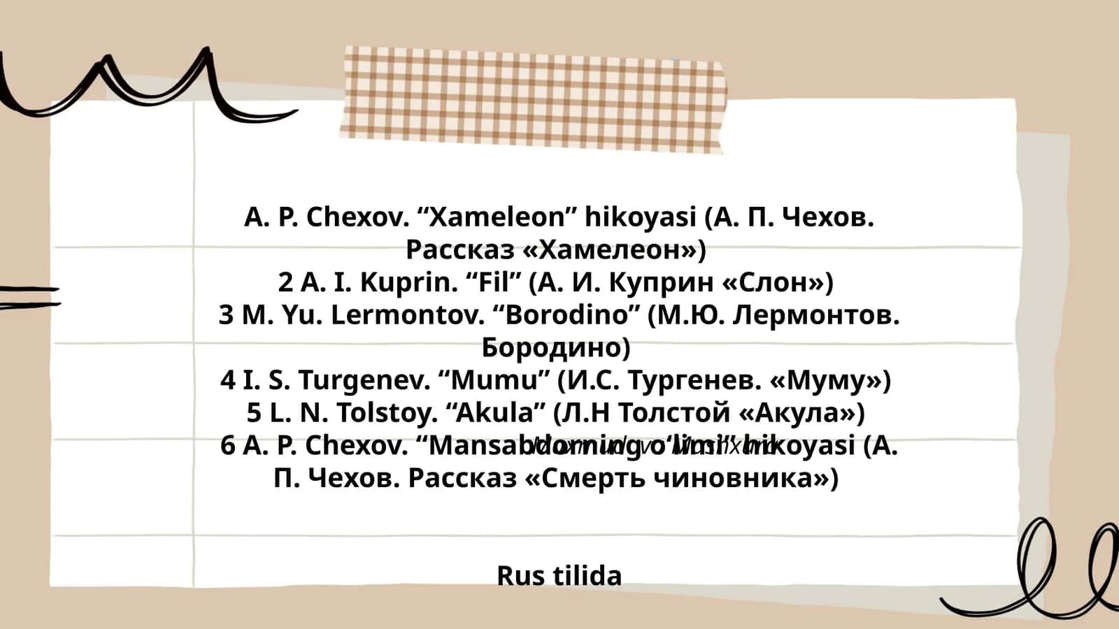 A. P. Chexov. “Xameleon” hikoyasi (А. П. Чехов. Рассказ «Хамелеон») 1